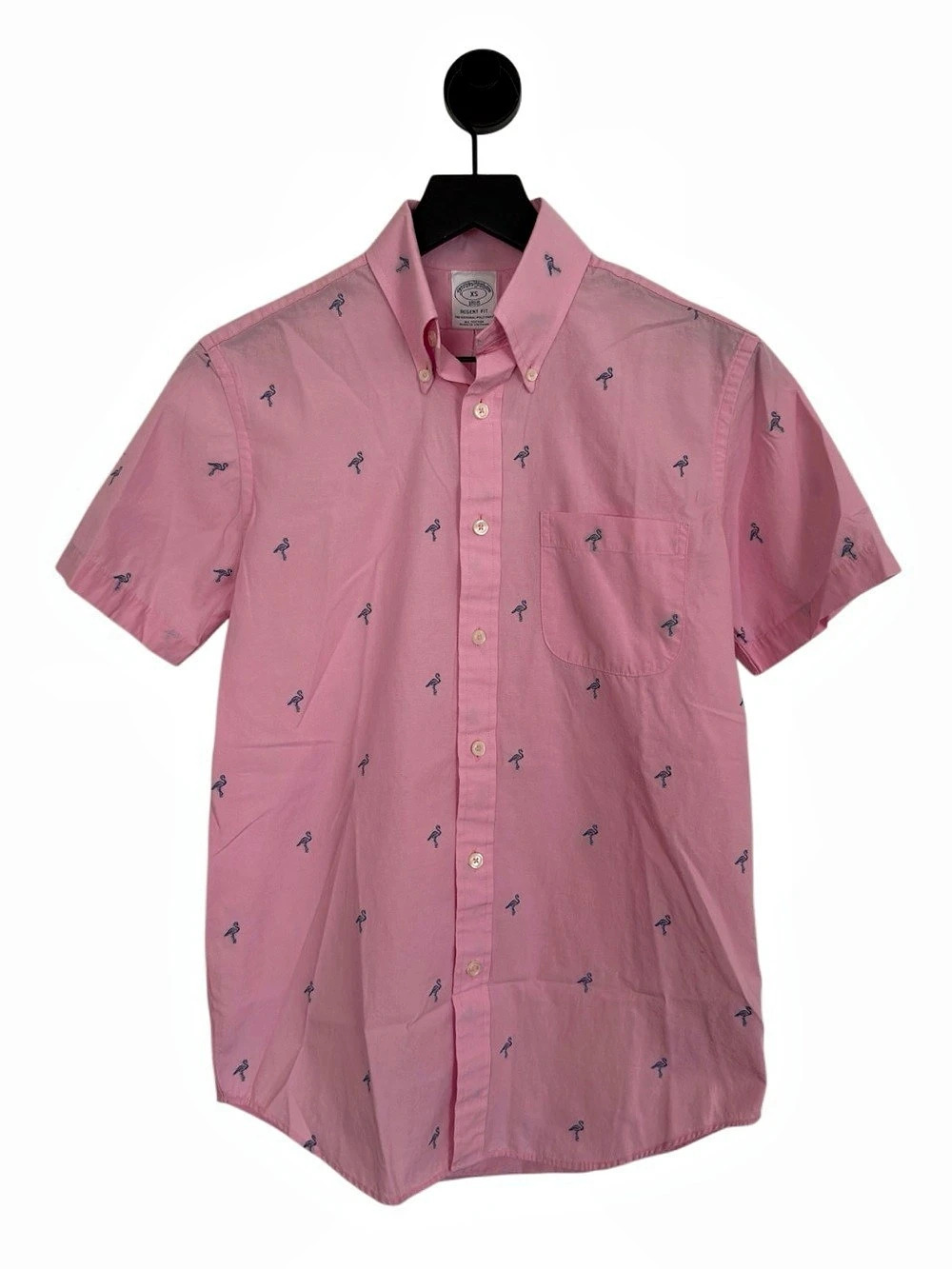 Brooks Brothers Men's Flamingo Pattern Short-Sleeve Button-Down Shirt in Pink